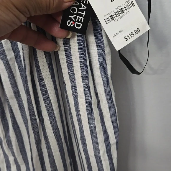 Striped Blue and White Kids Dress
